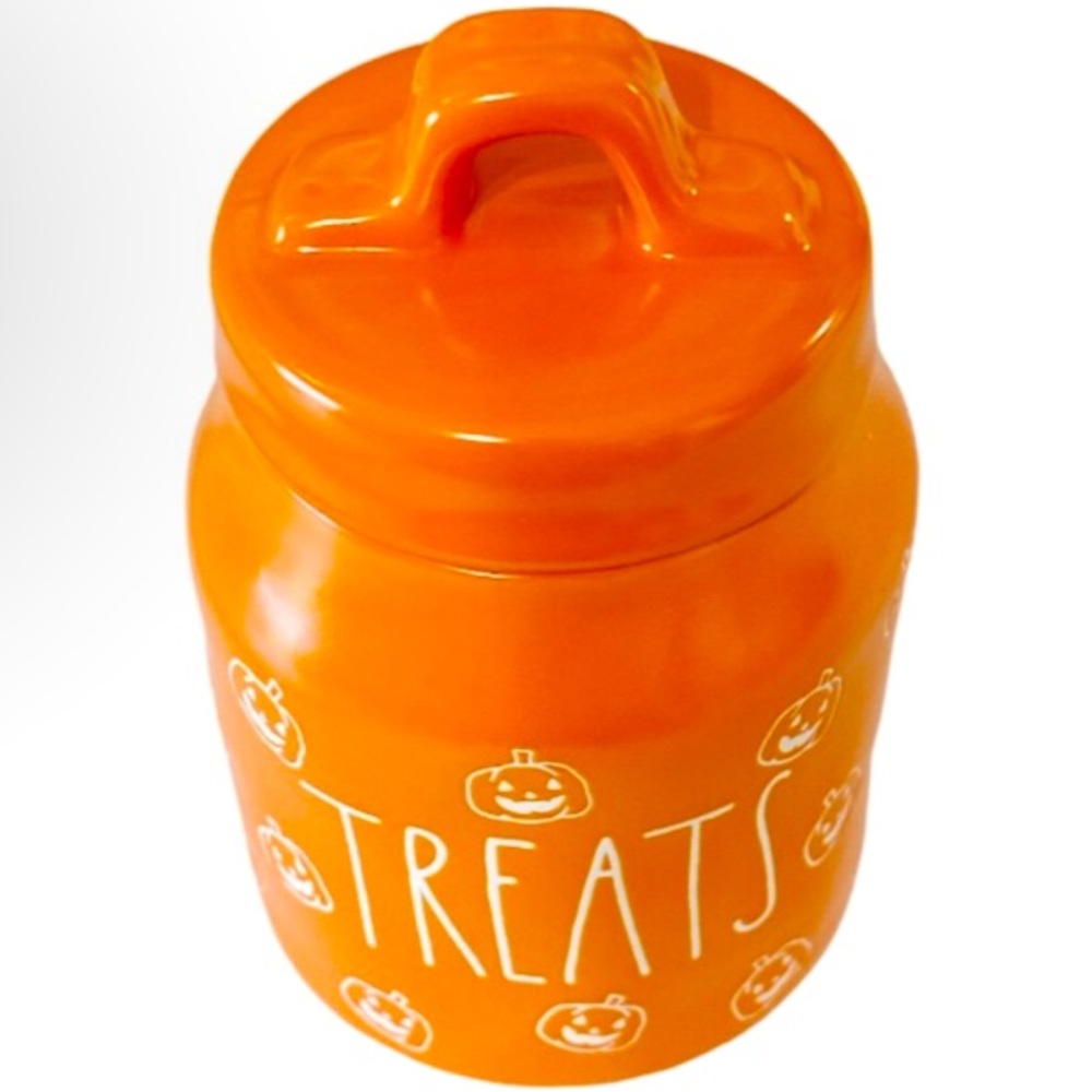 Rae Dunn Artisan Collection Fall Pumpkin Ceramic Treat Baby Canister Cookie Jar - Picture 4 of 11